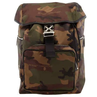 Pre-owned Off-white Camouflage Print Backpack Omnb054f22fab0028400