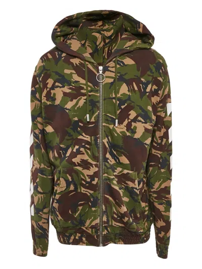 Pre-owned Off-white Camouflage-print Hooded Jacket