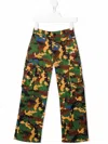 Off-white Camouflage-print Trousers In 绿色