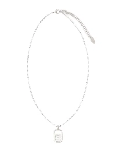 Off-white Can Tab Necklace In Metallic