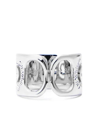 Off-white Can Tab Ring In Metallic