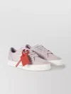 OFF-WHITE CANVAS SNEAKERS WITH CONTRAST TAG DETAIL