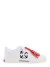OFF-WHITE CANVAS SNEAKERS WITH LATERAL ARROW LOGO