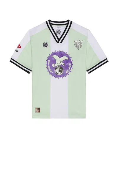 Off-white Cap 23 Soccer Short Sleeve Tee In Cream - Black