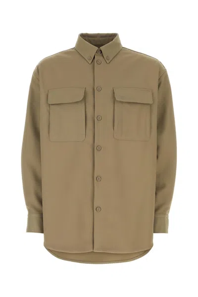 Off-white Off White Cappuccino Polyester Oversize Shirt In Beige