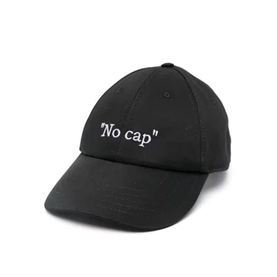 Off-white Caps In Black