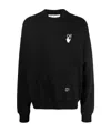 Off-white Carav Arrows Motif Sweatshirt In Black