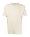 Off-white Ss22 Logo Round Neck Pullover Short Sleeve Loose Fit Khaki In White