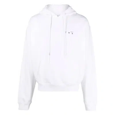 Pre-owned Off-white Caravag Paint Over Hoodie Mens Style : Ombb037c99fle00 In White/black