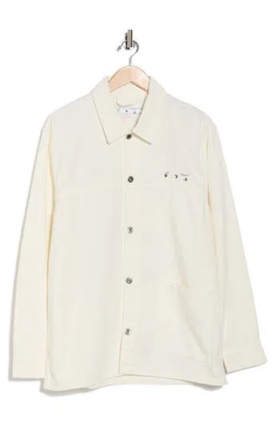 Off-white Caravaggio Arrow Denim Overshirt In Neutral
