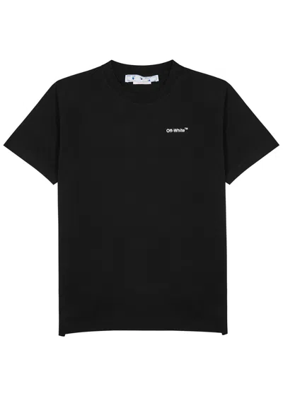 Off-white Caravaggio Arrows Cotton T-shirt In Black