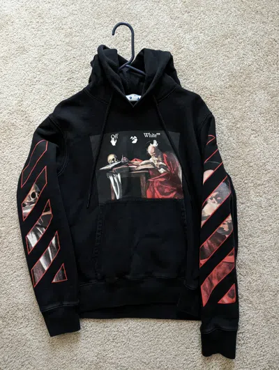 Pre-owned Off-white Caravaggio Arrows Hoodie In Black