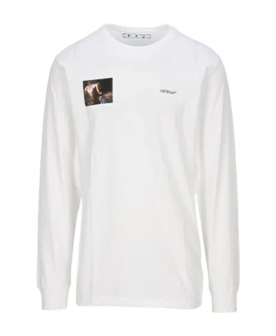 Off-white Caravaggio Arrows Long-sleeved T-shirt In White