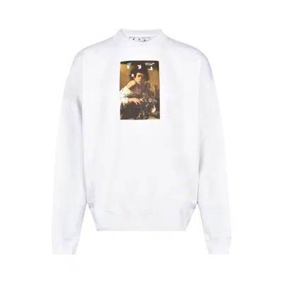 Pre-owned Off-white Caravaggio Boy Skate Crewneck 'white/multi'