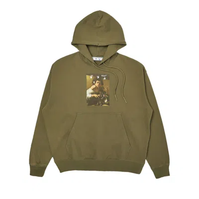 Pre-owned Off-white Caravaggio Boy Skate Hoodie 'greenmulticolor' | Men's Size L