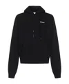 Off-white Off- Brushed Cotton Skate Fit Tattoo Arrow Men's Hoodie In Black