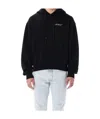 Off-white Off- Brushed Cotton Skate Fit Tattoo Arrow Men's Hoodie In Black