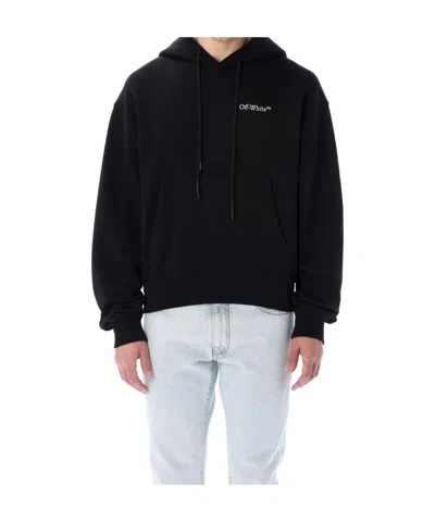 OFF-WHITE OFF-WHITE LOGO PRINTED DRAWSTRING HOODIE