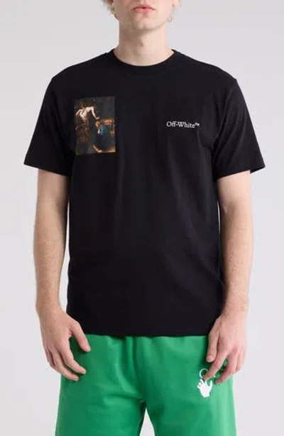 Off-white Caravaggio Lute Player Graphic T-shirt In Black