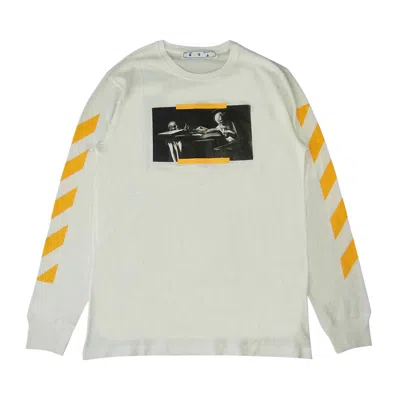 Pre-owned Off-white Caravaggio Painting Print Long-sleeve Tee 'white/yellow' | Men's Size Xs