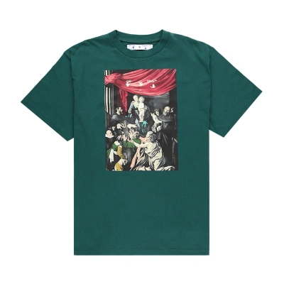 Pre-owned Off-white Caravaggio Painting Short-sleeve Over Tee 'green/white'