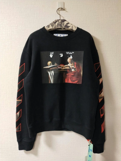 Pre-owned Off-white Caravaggio Painting Sweatshirt In Black