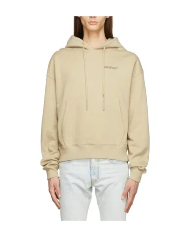 Off-white Caravaggio-print Cotton Hoodie In Nude