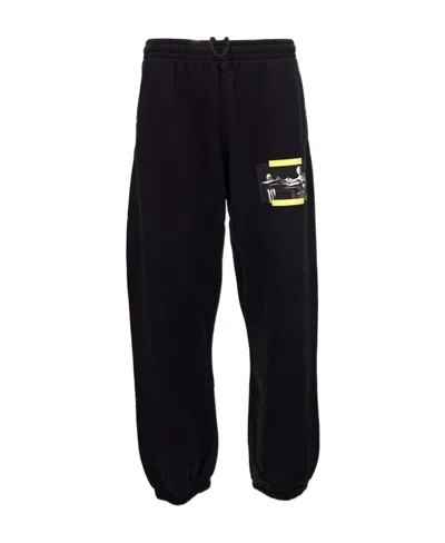 Off-white Caravaggio-print Track Pants In Black