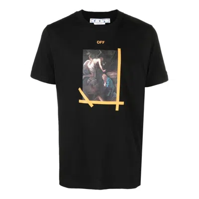 Off-white Caravaggio Printed Cotton T-shirt Black