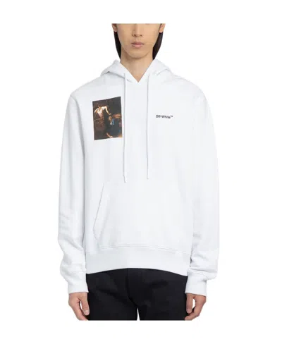 Off-white Caravaggio Printed Hoodie In White