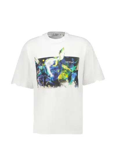 Off-white Caravaggio Skate Printed T-shirt In White