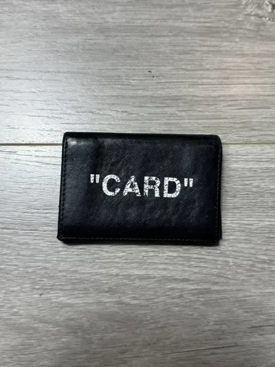 Pre-owned Off-white Card Holder “cards” In Black