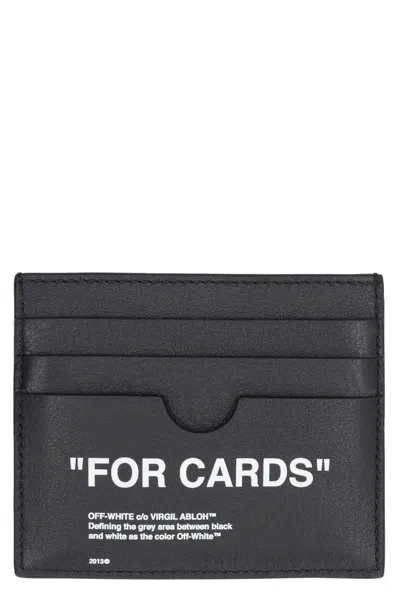 Off-white Card Holder For Cards In Black