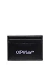 Off-white Bookish Logo-print Leather Cardholder In Black
