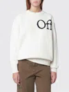 Off-white White Sweater With Logo Intarsia In White