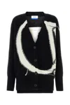 Off-white Woman Cardigan Black Size L Wool