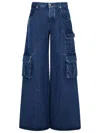 Off-white Wide-leg Cargo Jeans In Blue