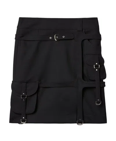 Off-white Cargo Buckle-strap Skirt In Black