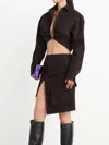 Off-white Cargo Cropped Shirt In Black