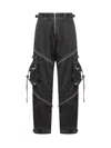 Off-white Zip Denim Cargo Pants In Black