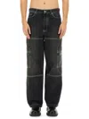 Off-white Relaxed Fit Cropped Jeans In Black