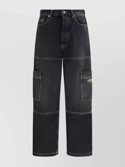 OFF-WHITE CARGO JEANS URBAN STYLE