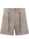 Off-white Off White Denim Shorts In Burnished Lilac