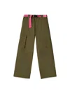 Off-white Logo-waistband Belted Cargo Trousers In Multicolour