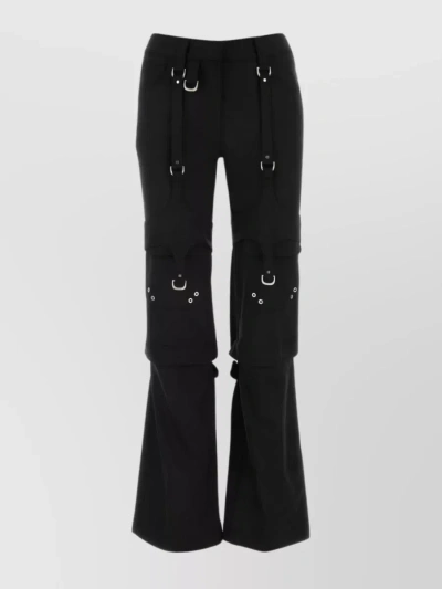 OFF-WHITE CARGO PANT WITH FLARED SILHOUETTE AND HIGH-WAISTED DESIGN