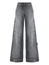 Off-white Jeans With Belt Loops In Multi