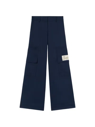 Off-white Cargo-pocket Trousers In Blue