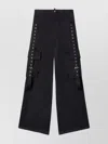 Off-white Cargo Pocket Wide Leg Trousers In Black