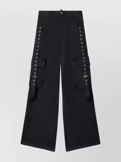 OFF-WHITE CARGO POCKET WIDE LEG TROUSERS