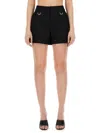 Off-white Pressed-crease Cotton Mini Shorts In Black